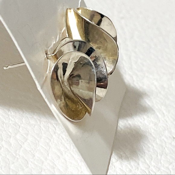 Handmade sterling silver earrings. - Picture 3 of 5